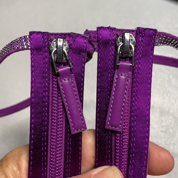 Zara Purple‎ Gladiator Heeled Sandals with Rhinestones - Picture 6 of 7